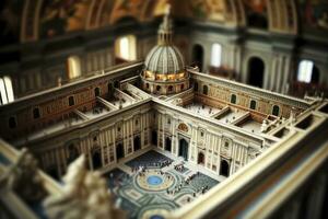 aéreo ver de el sistine capilla en Vaticano ciudad foto
