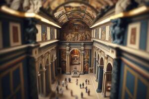 aéreo ver de el sistine capilla en Vaticano ciudad foto