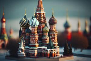 Miniature St Basils Cathedral in Moscow Russia photo