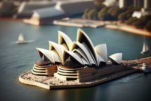 Miniature View of Sydney Opera House in Australia photo