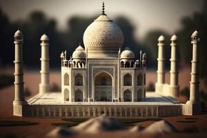 Miniature Taj Mahal in India with High Detail photo