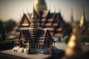 Reclining Buddha at the Temple in Bangkok Thailand photo