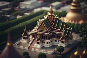 reclinable Buda a el templo en Bangkok Tailandia foto