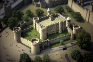 Miniature View of Tower of London in England photo