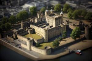 Miniature View of Tower of London in England photo