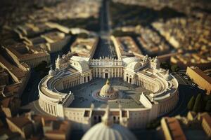 Miniature View of Vatican City with High Detail photo