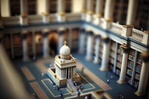 Miniature View of the Vatican Library in Vatican City photo