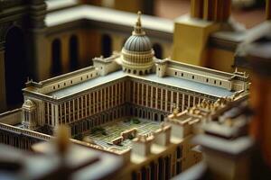 Miniature View of the Vatican Library in Vatican City photo