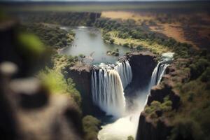 experiencia el majestuoso victoria caídas en Zambia foto