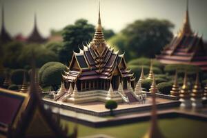 Miniature Wat Phra Kaew in Thailand with High Detail photo