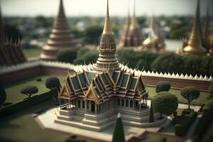 Miniature Wat Phra Kaew in Thailand with High Detail photo