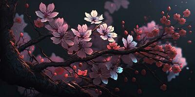 Cherry Blossom Artwork in Full Bloom photo