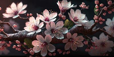 Cherry Blossom Tree in Full Bloom photo