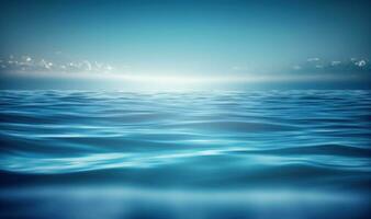 Ethereal Deep Blue Lake Water Abstract Background for Professional Use photo