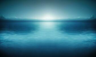 Ethereal Deep Blue Lake Water Abstract Background for Professional Use photo