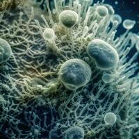 Microscopic View of Candida Auris Fungus photo