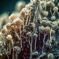 Microscopic View of Candida Auris Fungus photo