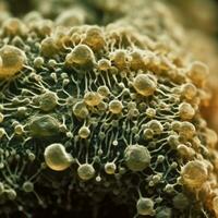 Microscopic View of Candida Auris Fungus photo