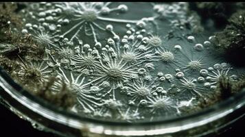 Candida Auris Fungus CloseUp Under Microscope photo