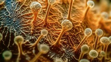 Microscopic View of Candida Auris Fungus photo