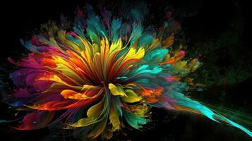 Vibrant Abstract Flower Artwork for Creative Projects photo