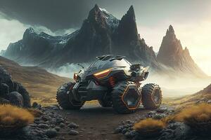 Exploring the Future Electric ATV Quad in the Mountains photo