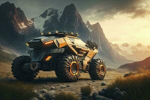 Exploring the Future Electric ATV Quad in the Mountains photo