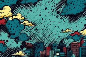 Colorful Comic Book Style Background Illustrations for Graphic Design Projects photo