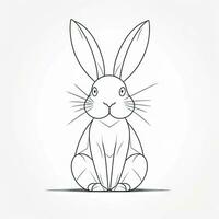 Minimalistic Easter Bunny Silhouette with Cute Ears photo