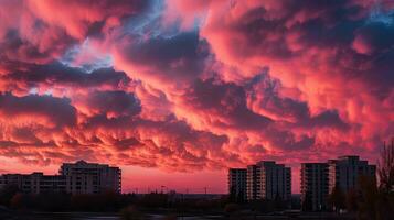 Dreamy Cotton Candy Clouds in the Sky photo