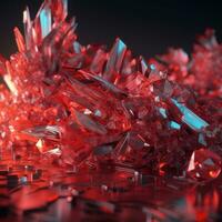 Luxurious Red Crystal Fragments Wallpaper photo