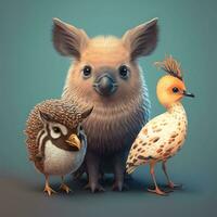 Adorable Animal Illustration for Childrens Books and Educational Materials photo