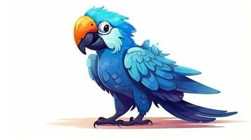 Colorful Macaw in Playful Cartoon Stance photo