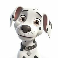 Happy Dalmatian with Adorable Smile in Pixar Style photo