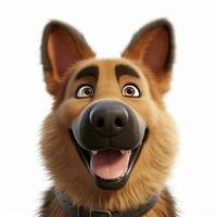 Adorable German Shepherd with a Pixarstyle Smile photo