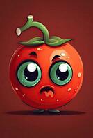 Adorable Tomato Character for Your Next Design Project Generative AI photo