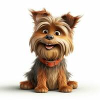 Adorable Yorkshire Terrier with a Big Smile in Pixar Style photo