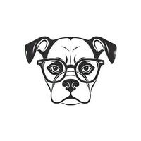 Canine Chic A Dog with Eyelashes and Eyeglasses in a Minimal Graphic Style photo