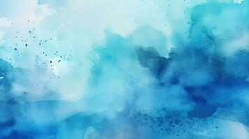 Soothing Blue Watercolor Gradient Background for Design Projects photo
