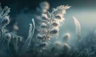 Soft Ethereal Dreamy Background with Frost photo