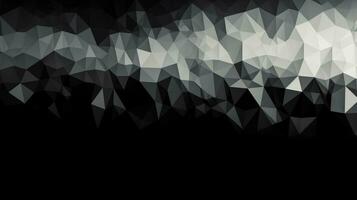 Minimalistic Low Polygon Background Design in Black and White Gradient photo