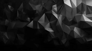 Minimalistic Low Polygon Background Design in Black and White Gradient photo