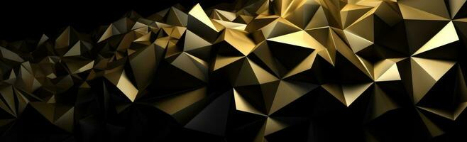 Golden Geometric Polygonal Background with Dark Foreboding Feel photo