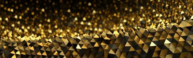 Golden Geometric Polygonal Surface Background photo