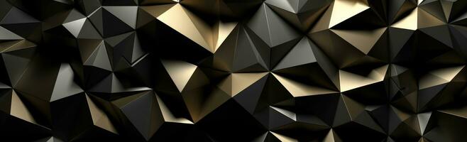 Golden Geometric Polygonal Background with Dark Foreboding Feel photo