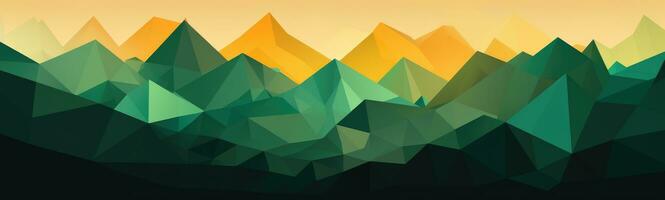 Pastel Gradient Geometric Mountain Range with Sun photo