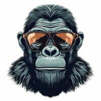 Gorilla Gangster with a Streetwear Outfit and Sunglasses photo