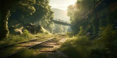 Vibrant Natural Landscape with Hyperrealistic Details and Cinematic Lighting photo