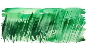 Vibrant Green Watercolor Strokes on White Background for Design Projects photo