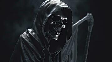 Scary Grim Reaper Illustration for Halloween photo